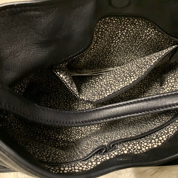 Loeffler Randall Black Leather Crossbody Hobo Bag - Picture 7 of 8